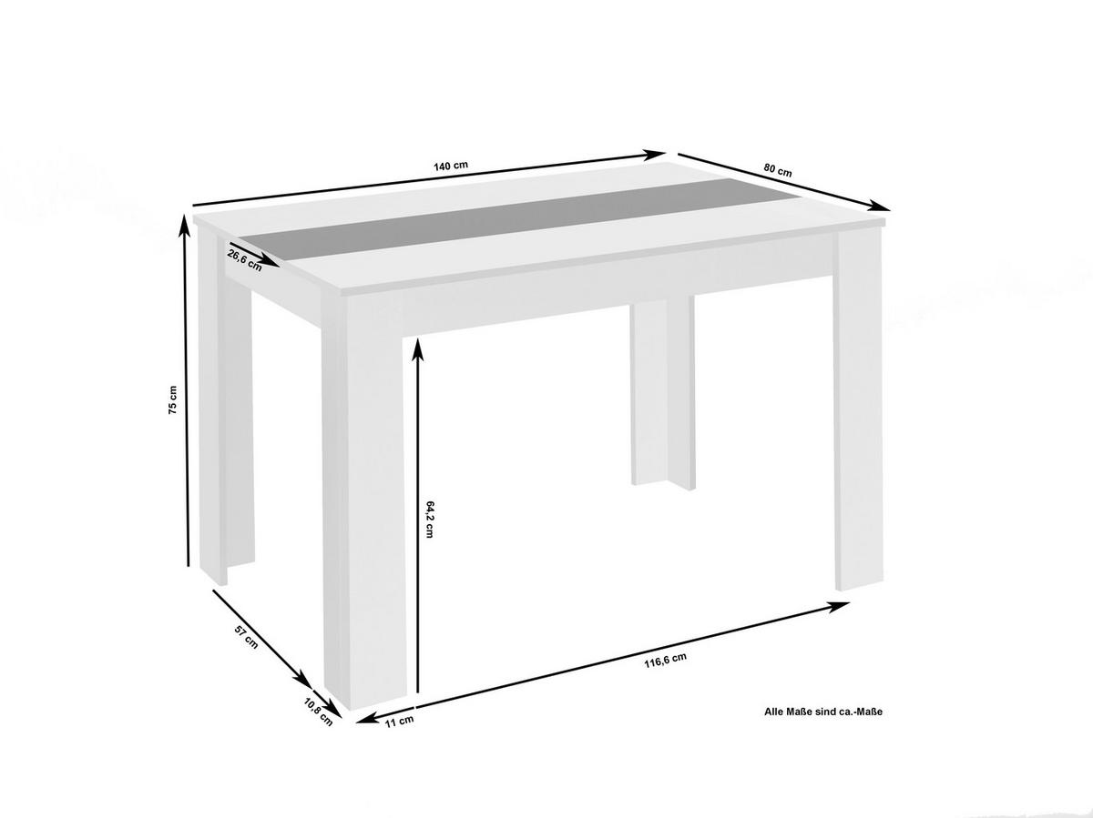 ESSTISCH in Holzwerkstoff 140/80/75 cm   - Braun, Design, Holzwerkstoff (140/80/75cm) - MID.YOU
