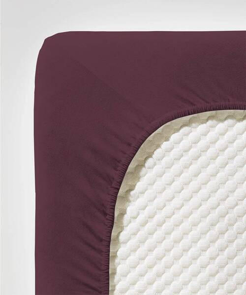 SPANNBETTTUCH Jenny C Single-Jersey - Weinrot, Basics, Textil (100/200cm) - Fleuresse