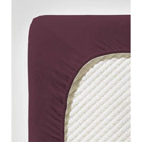 SPANNBETTTUCH Jenny C Single-Jersey  - Weinrot, Basics, Textil (100/200cm) - Fleuresse