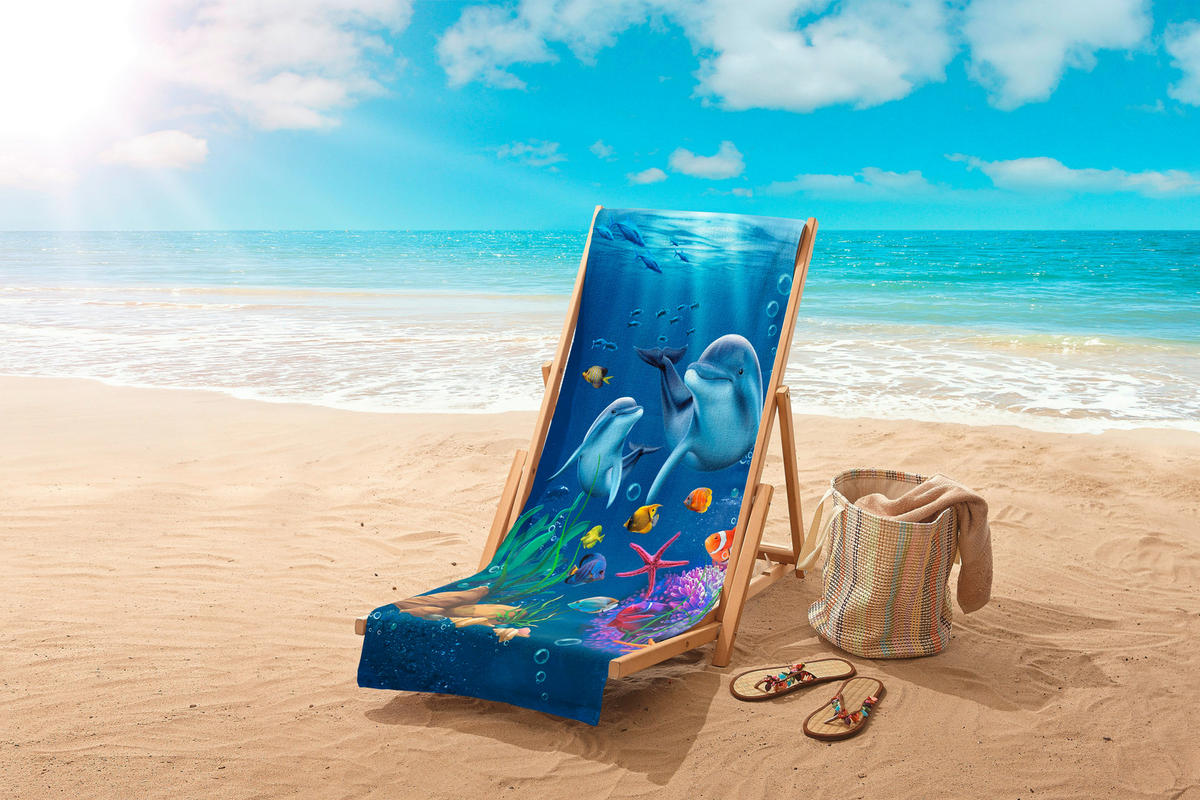 STRANDTUCH Good Morning Blau 75/150 cm  - Blau, Trend, Textil (75/150cm)