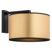 WANDLEUCHTE Argon Karin 26/36/30 cm  - Goldfarben/Schwarz, Basics, Textil/Metall (26/36/30cm)