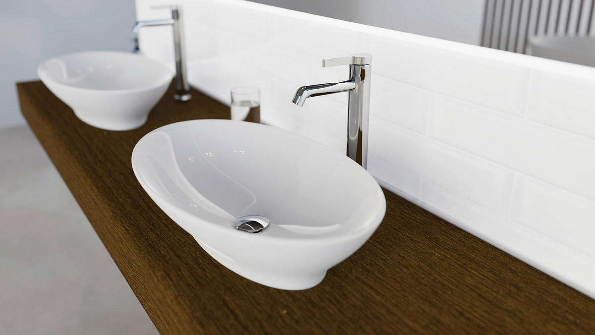 FÜRDŐSZOBAI CSAPTELEP 5/30/17,5 cm  - krómszínű, Basics, fém (5/30/17,5cm)