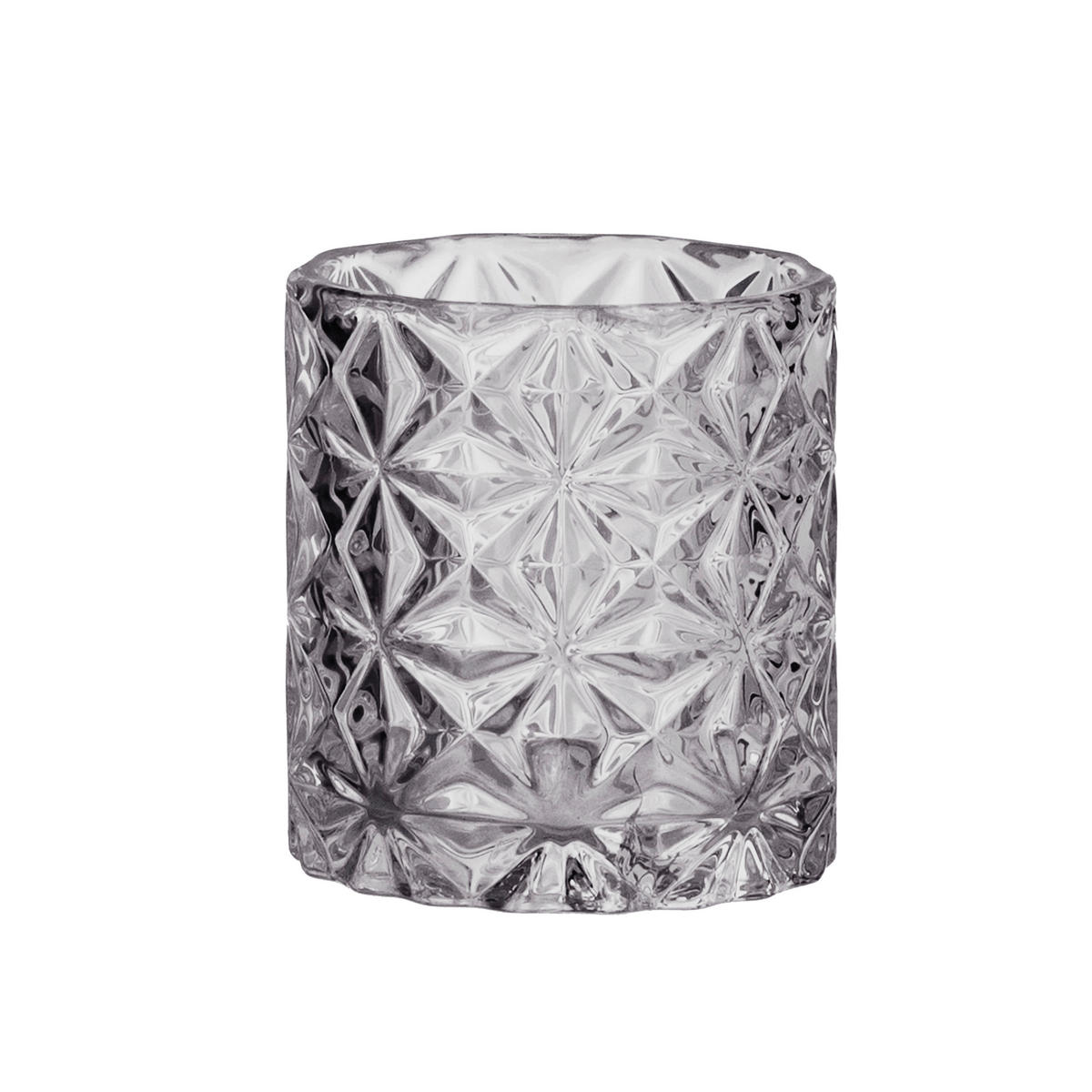 SKL. SVIETNIK NA ČAJ. SVIEČKU  sklo - sivá, Basics, sklo (7/7,5cm) - Ambia Home