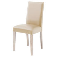STUHL  in Lederlook  - Beige/Sonoma Eiche, Konventionell, Holz/Textil (44/92/57cm) - Carryhome