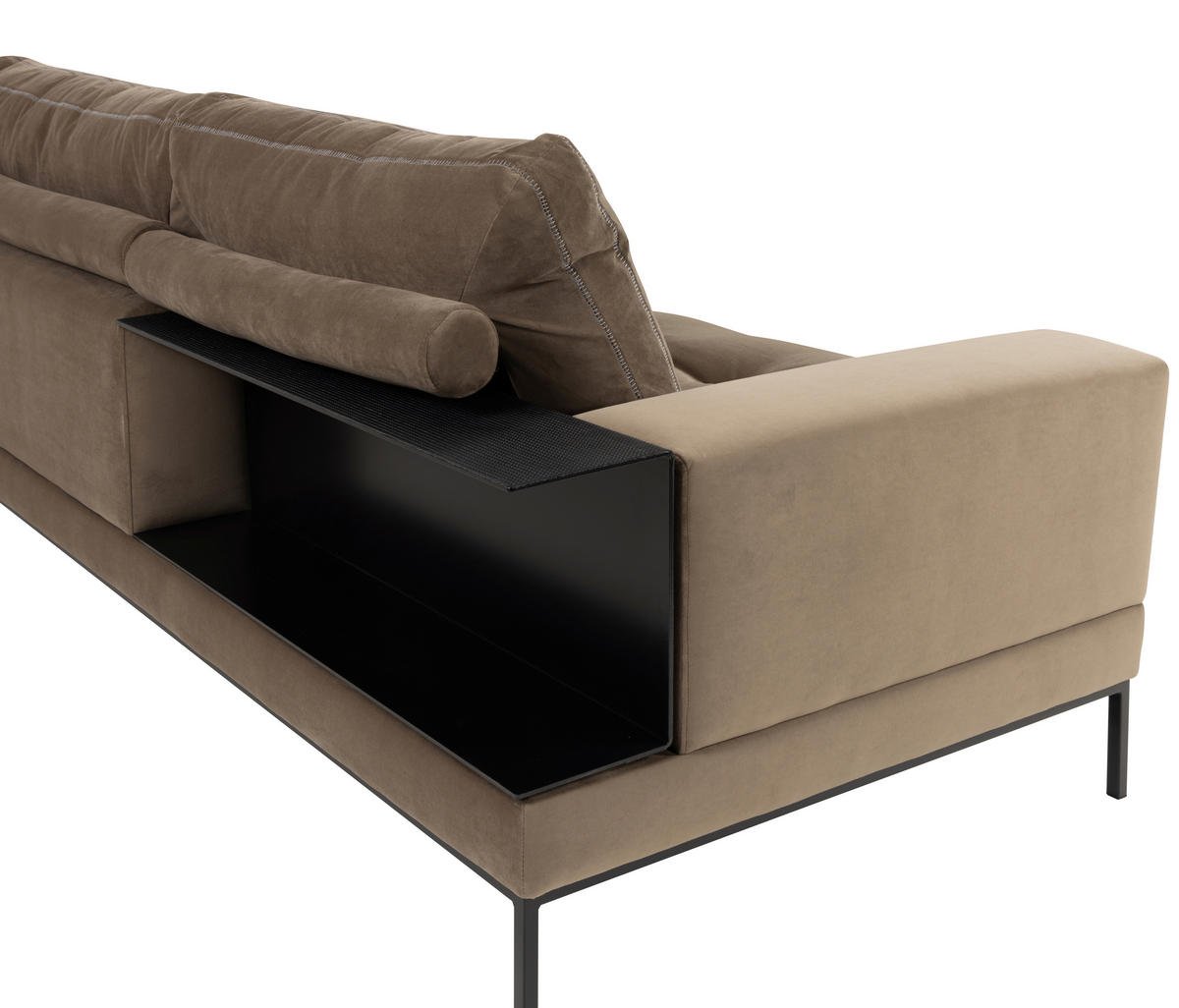 SOFFA i brun, grön, svart  - grön/brun, Design, metall/trä (306/87/306cm) - Johann Jakob