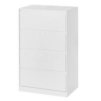 KOMMODE , 60,2/97,4/40,4 cm, 4 Schublade(n)  - Weiß, Trend, Holzwerkstoff (60,2/97,4/40,4cm) - Boxxx
