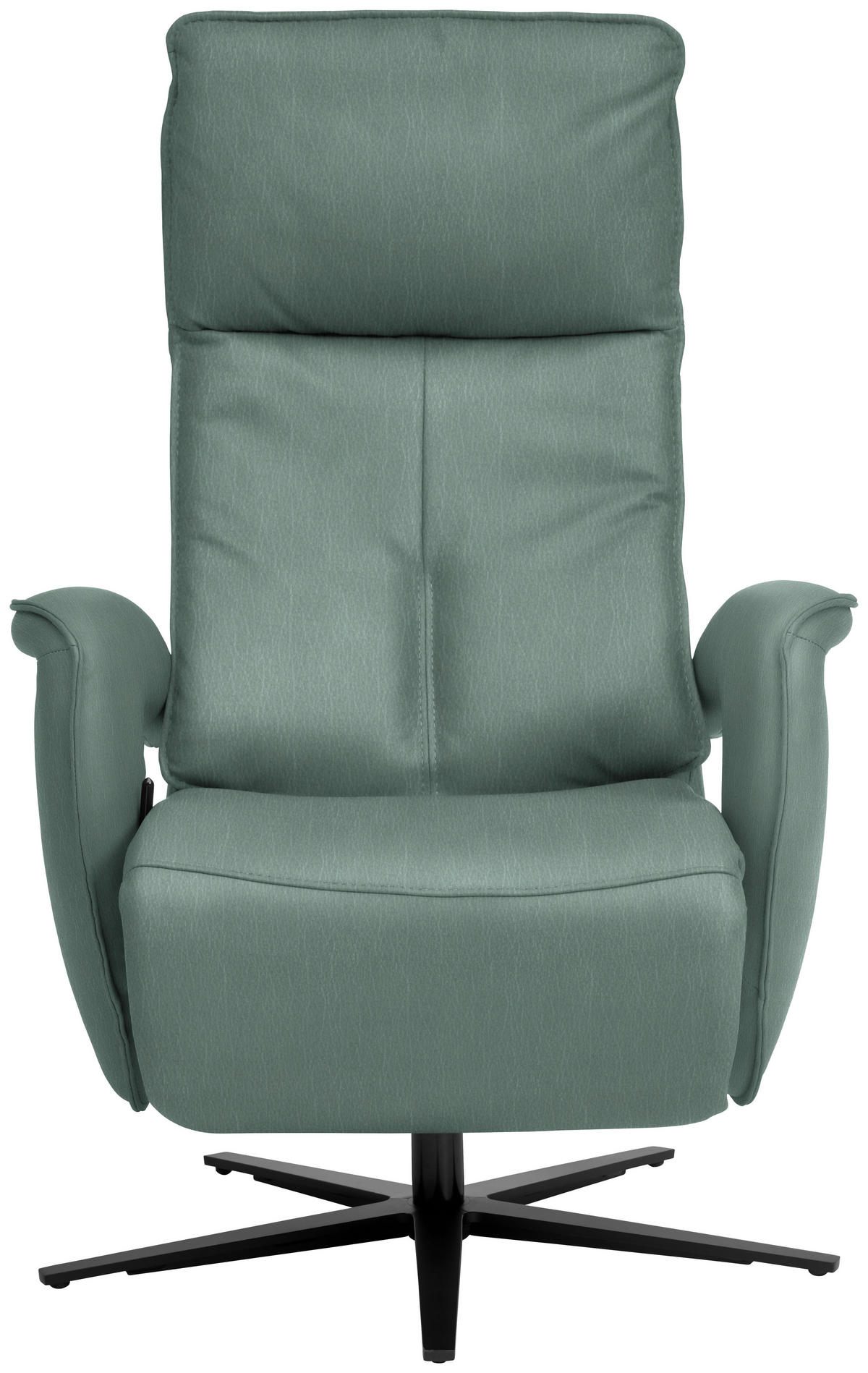 RELAXSESSEL in Leder Opal  - Opal/Schwarz, Design, Leder/Metall (77/119/87cm) - Valdera
