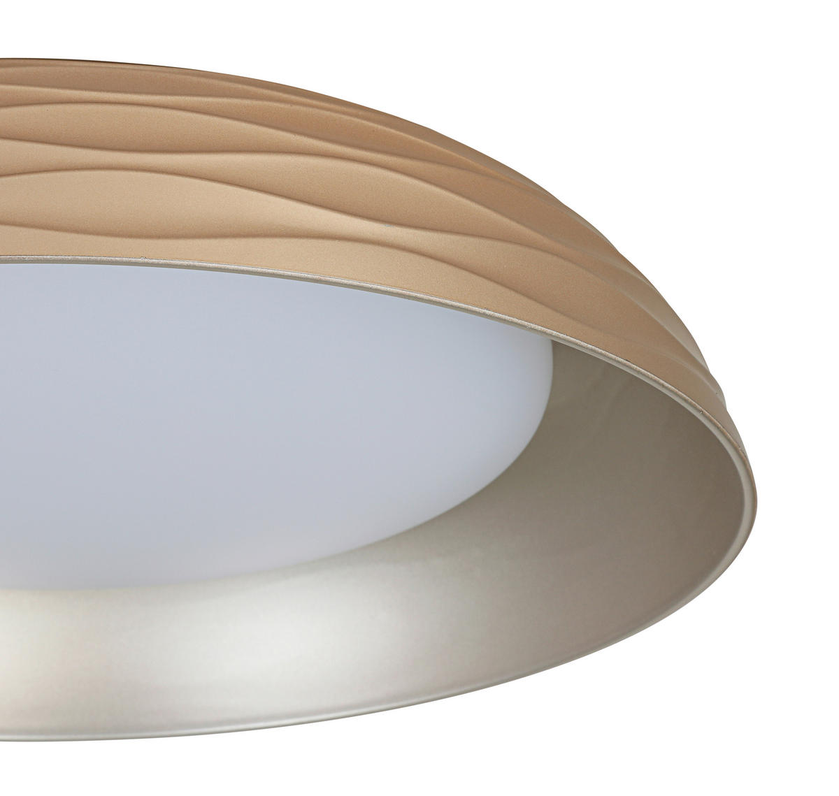 DECKENLEUCHTE 48/10 cm  - Champagner/Weiß, Trend, Kunststoff/Metall (48/10cm) - Collett's Monde