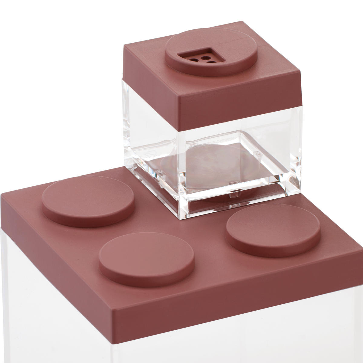 VORRATSDOSE 1,5 L  - Transparent/Rot, Kunststoff (10/10/20,5cm)