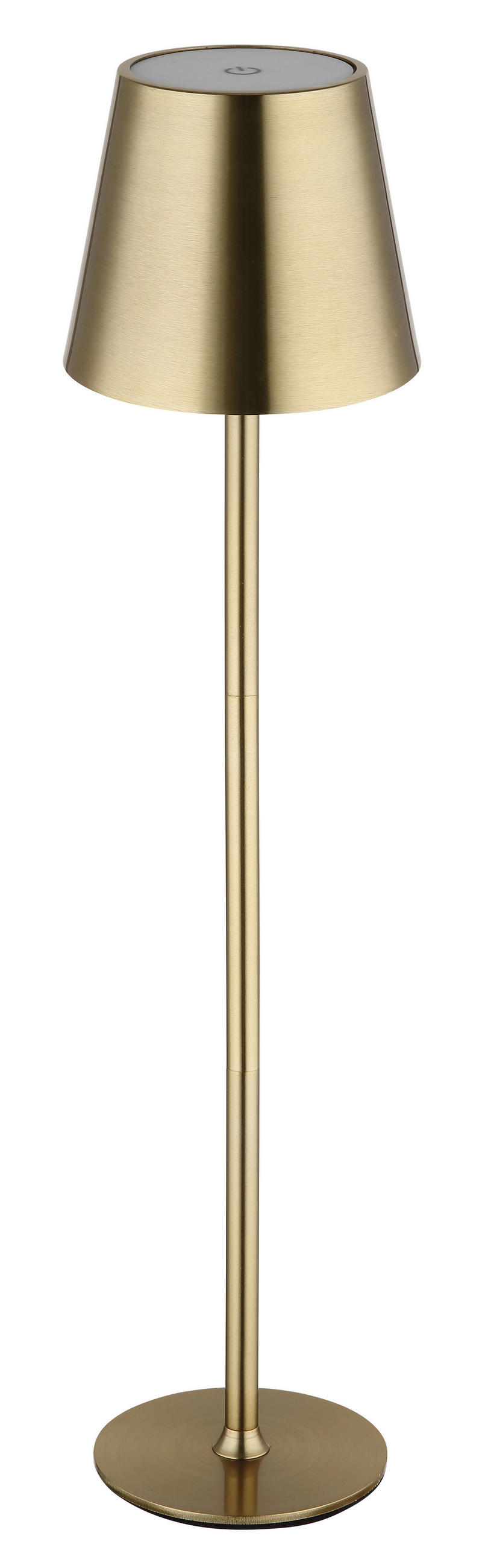 AKKU-TISCHLEUCHTE VANNIE 11,2/47 cm  - Messingfarben/Schwarz, Design, Kunststoff/Metall (11,2/47cm) - Globo