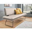 SITZBANK in Metall, Textil Creme, Schwarz  - Creme/Schwarz, Design, Textil/Metall (195/91/65cm) - Dieter Knoll