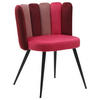 STUHL Samt Rot  - Rot/Schwarz, Design, Textil/Metall (58,5/79/55,5cm) - home24