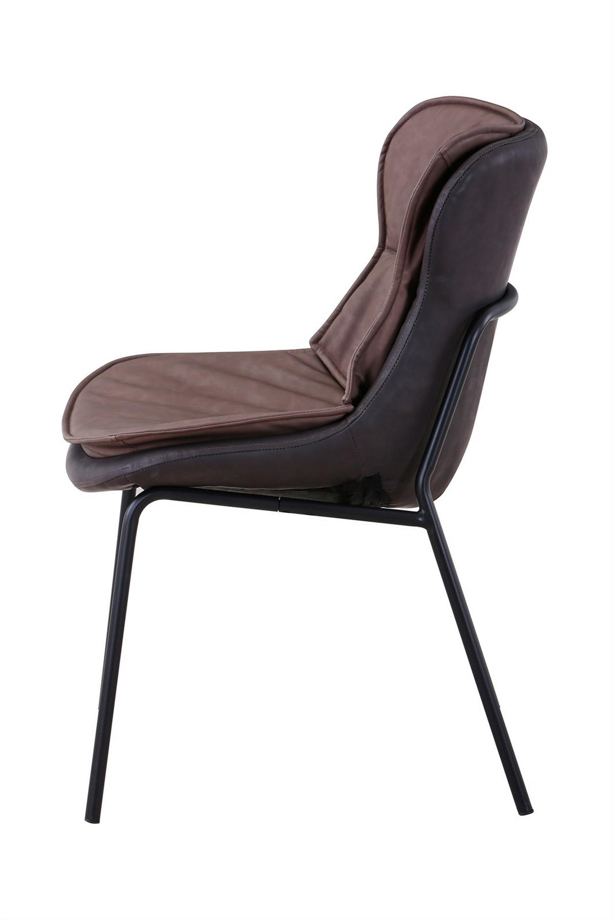 STUHL - Hellbraun/Dunkelbraun, Design, Textil/Metall (54/84/64cm) - Kayoom