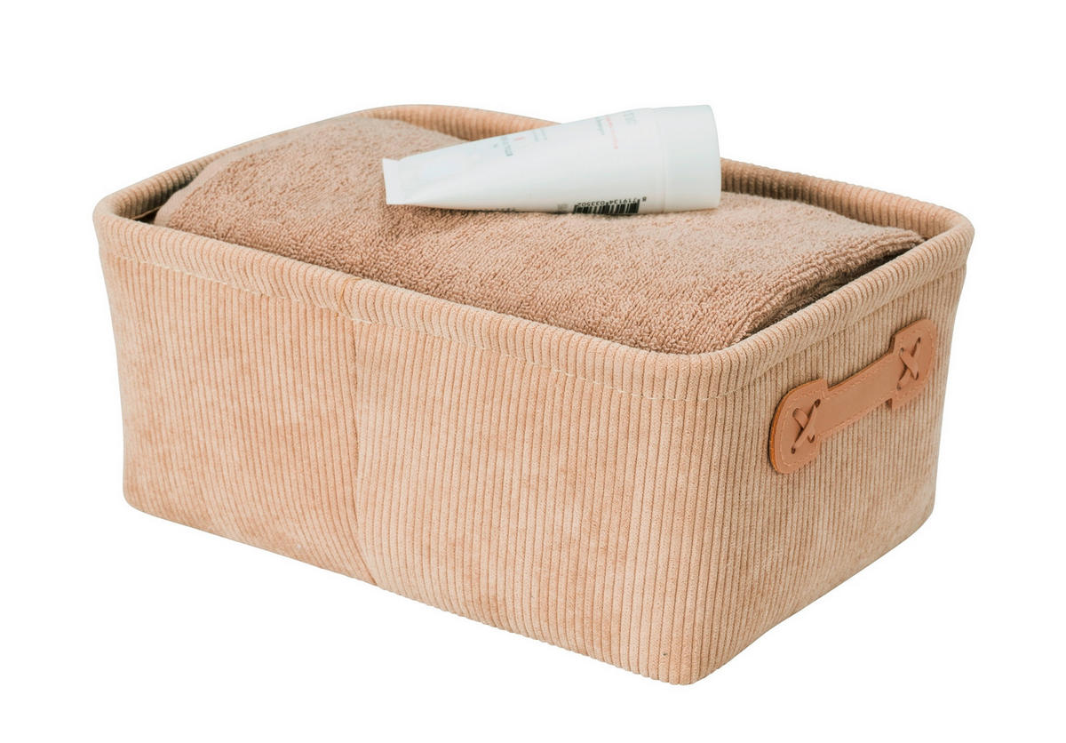AUFBEWAHRUNGSKÖRBCHEN  - Beige, Basics, Textil (27,6/12/20cm) - Wenko