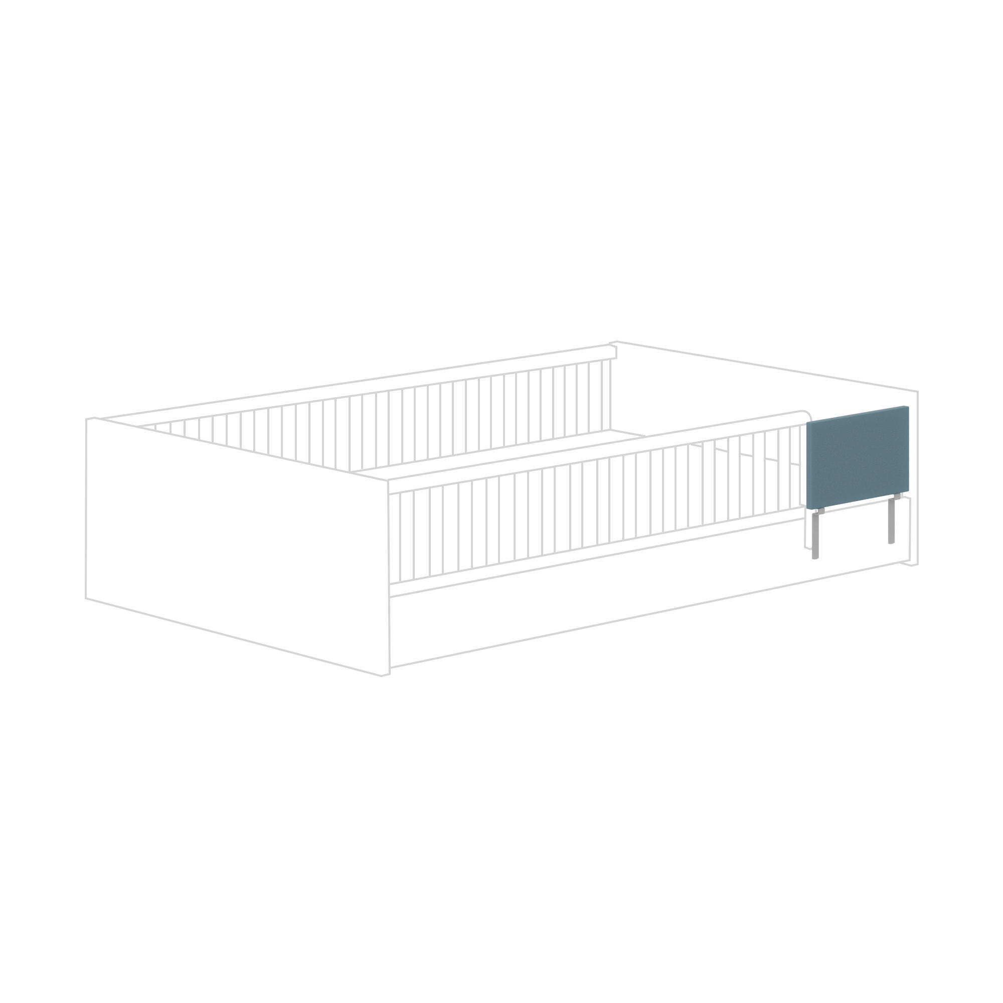ABSTURZSICHERUNG  - Blau, Basics, Holzwerkstoff (41,2/24,6/2,2cm) - Paidi
