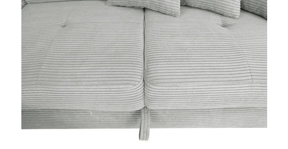 ECKSOFA in Cord Grau  - Silberfarben/Grau, Design, Textil/Metall (226/257cm) - Xora