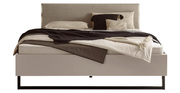 BETT 180/200 cm  in Kaschmir  - Kaschmir/Schwarz, KONVENTIONELL, Holzwerkstoff/Textil (180/200cm) - Xora