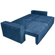 SCHLAFSOFA Cord Blau  - Blau/Schwarz, KONVENTIONELL, Kunststoff/Textil (240/89/100cm) - Carryhome