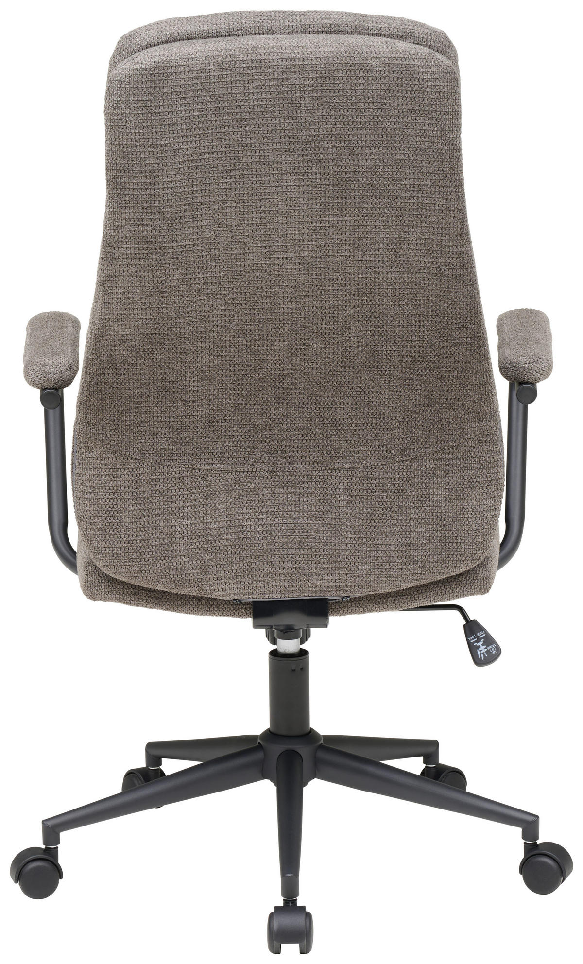 DREHSTUHL Webstoff Schwarz, Taupe  - Taupe/Schwarz, MODERN, Kunststoff/Textil (60/108-116/67cm) - MID.YOU