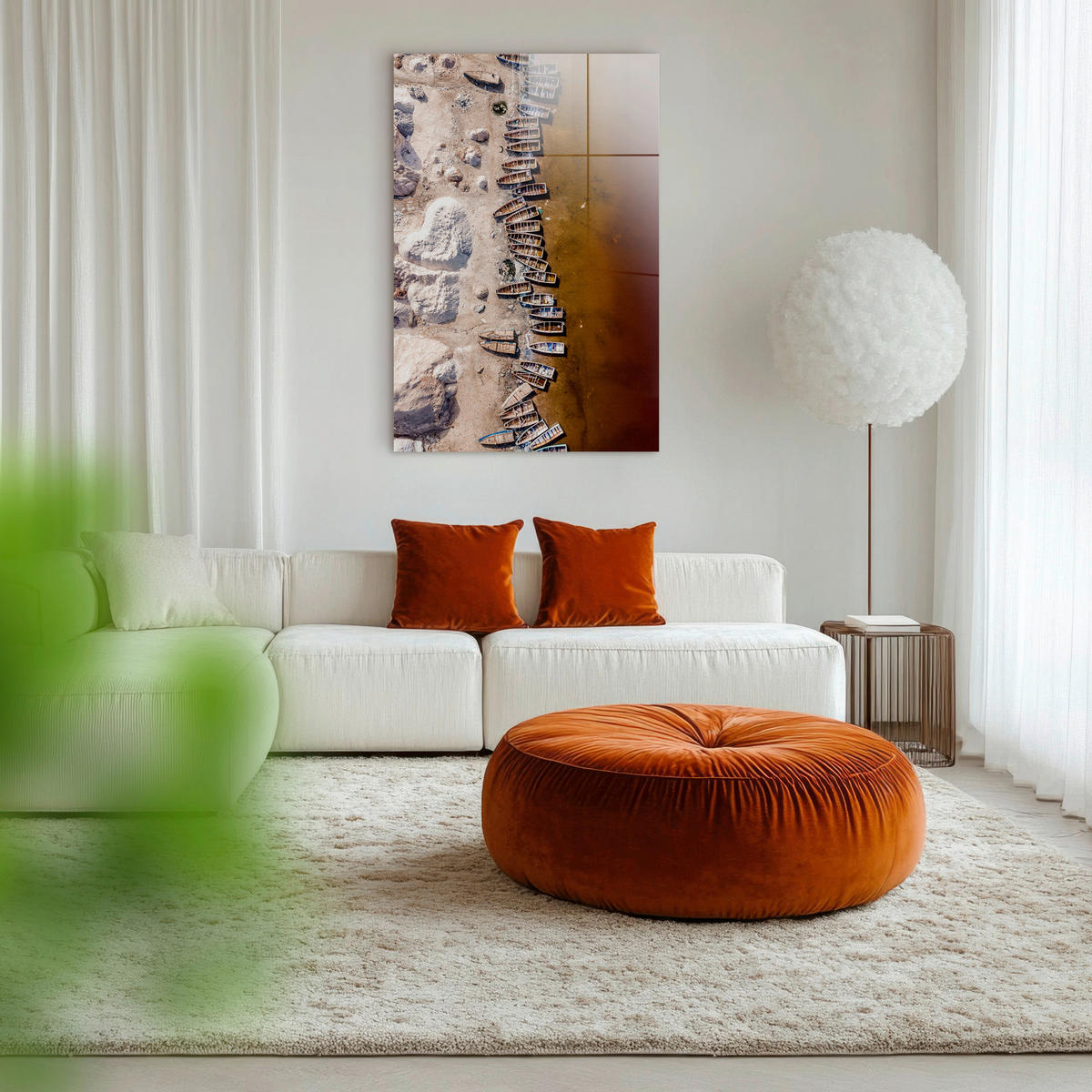 GLASBILD Landschaft & Natur, Abstraktes 120/80 cm  - Multicolor, Basics, Glas/Papier (120/80cm)