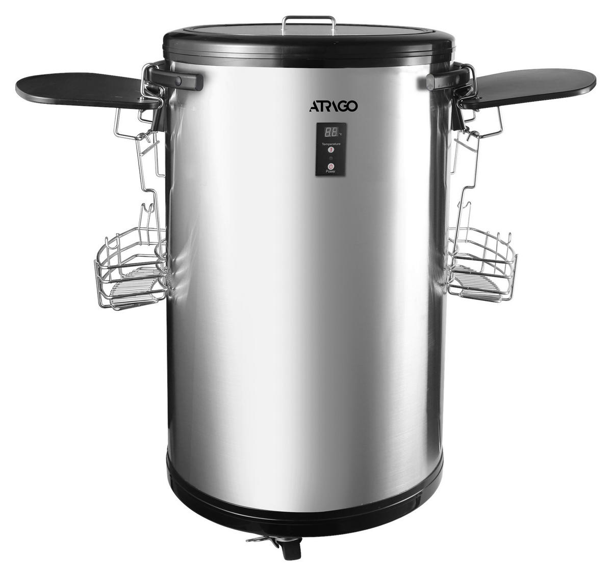 KÜHLSCHRANK 52690006/01  - Edelstahlfarben, Basics, Glas/Kunststoff (42,6/84,5cm) - Atrigo