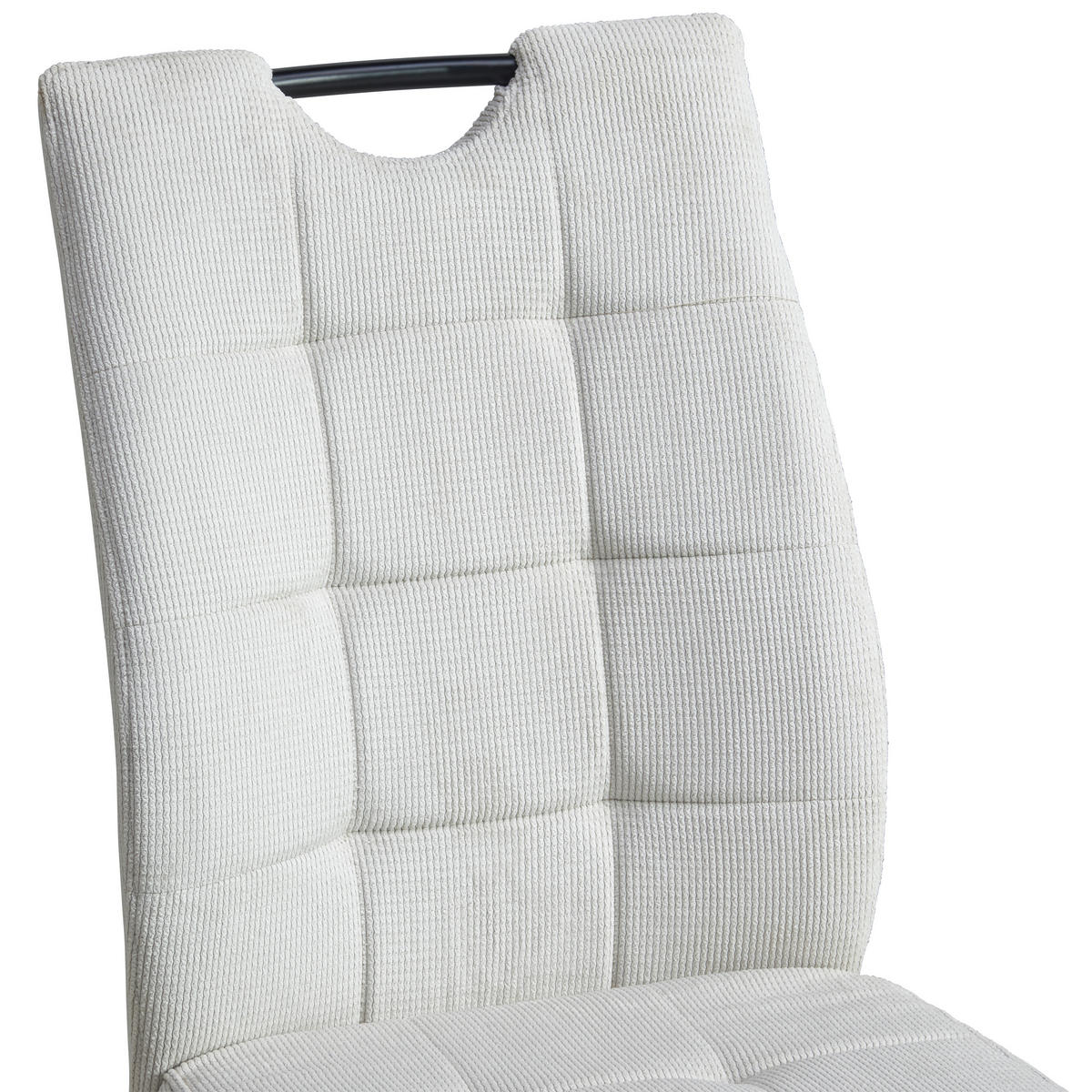 SCHWINGSTUHL  in Eisen Mikrofaser  - Beige/Schwarz, LIFESTYLE, Textil/Metall (44/96/59cm) - MID.YOU