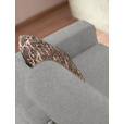3-SITZER-SOFA in Flachgewebe Hellgrau  - Chromfarben/Hellgrau, Design, Textil/Metall (195/83/85cm) - Xora