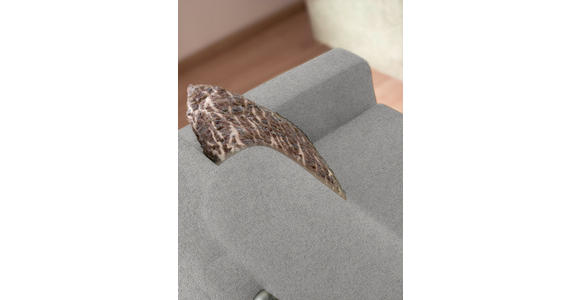 3-SITZER-SOFA in Flachgewebe Hellgrau  - Chromfarben/Hellgrau, Design, Textil/Metall (195/83/85cm) - Xora