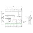 KÜCHENLEERBLOCK XO 08 340 cm  in Grau, Kaschmir  - Kaschmir/Schwarz, Design, Holzwerkstoff/Metall (340cm) - Xora