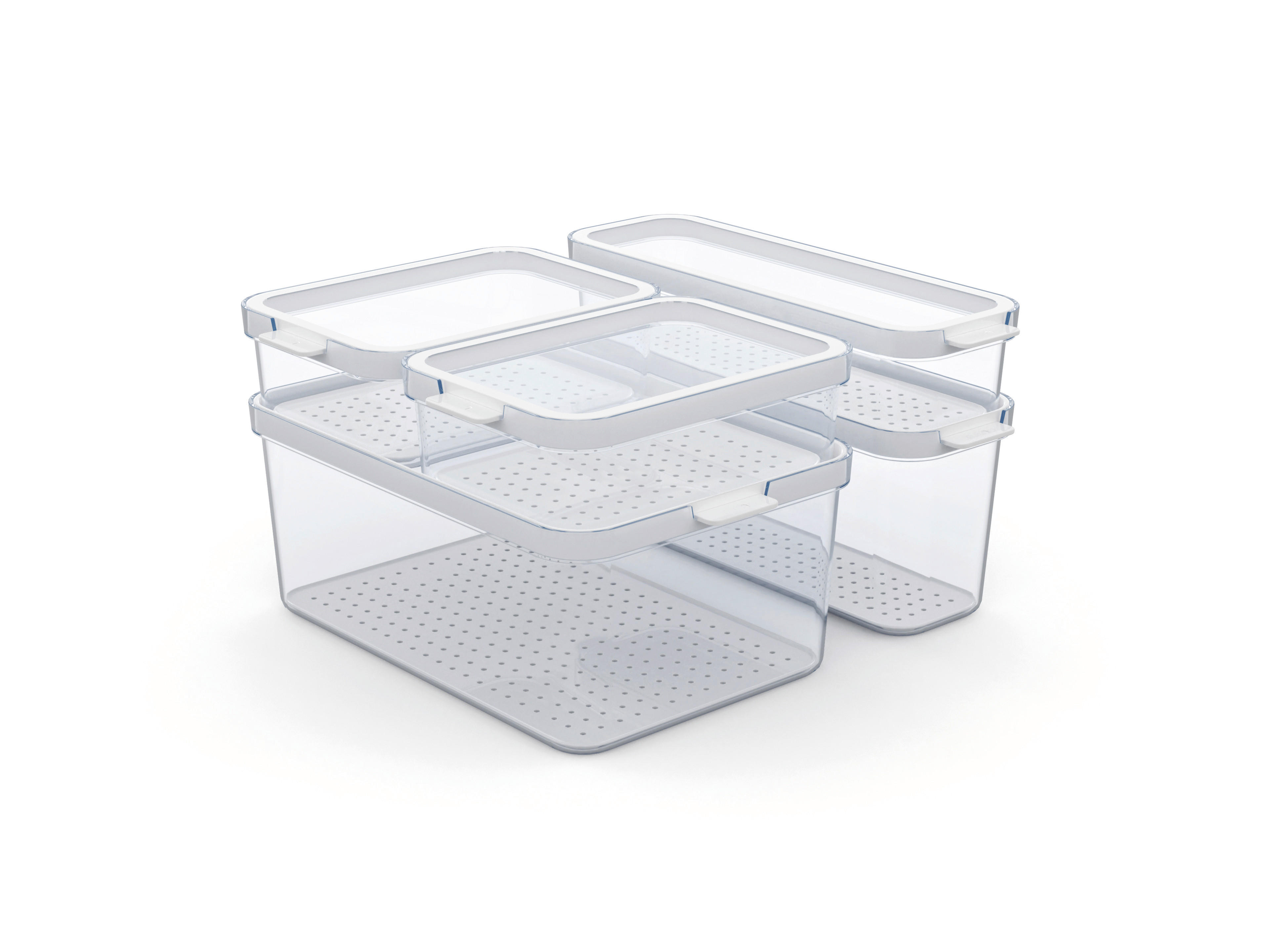KÜHLSCHRANKBOX  - Weiß, Basics, Kunststoff (29,2/28,4/17cm) - Rotho
