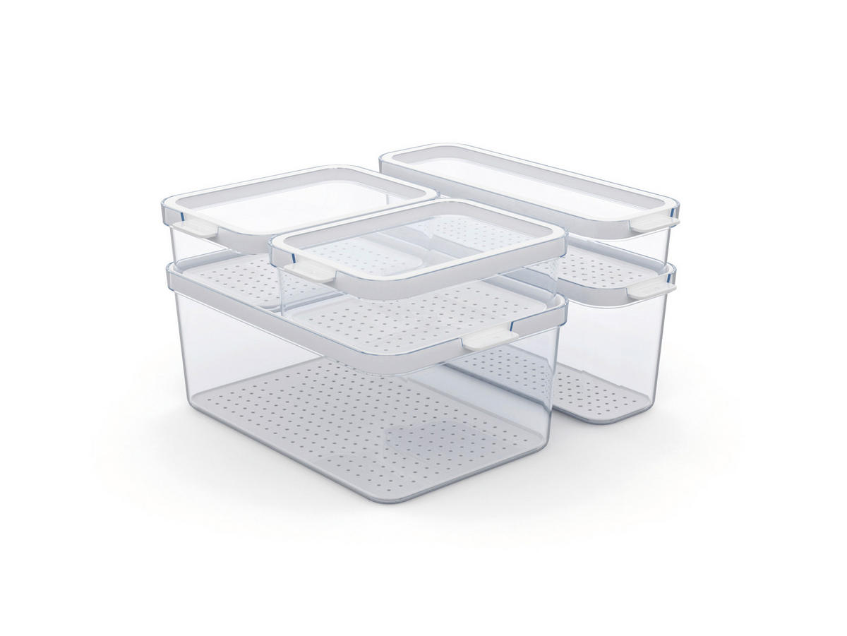 KÜHLSCHRANKBOX CAUMA  - Weiß, Basics, Kunststoff (29,2/28,4/17cm) - Rotho