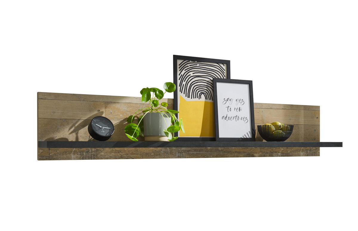 KÜCHENREGAL  - Anthrazit/Naturfarben, Trend, Holzwerkstoff (160/30/22cm) - MID.YOU