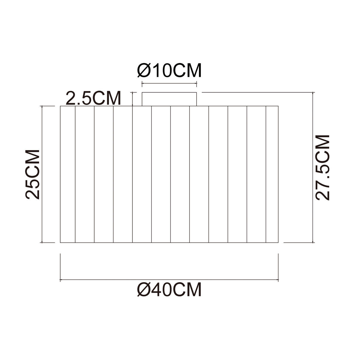 HÄNGELEUCHTE 40/27.5 cm   - Schwarz/Weiß, Design, Papier/Metall (40/27.5cm) - Collet's Monde