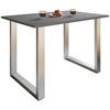 ESSTISCH in Holzwerkstoff 80/50/76 cm   - Anthrazit/Silberfarben, Basics, Holzwerkstoff/Metall (80/50/76cm) - MID.YOU