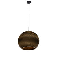 HÄNGELEUCHTE 40/150 cm  - Schwarz/Braun, Natur, Karton/Metall (40/150cm) - Marama