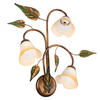 WANDLEUCHTE 40/58/20 cm   - Olivgrün/Bronzefarben, Natur, Glas/Metall (40/58/20cm)