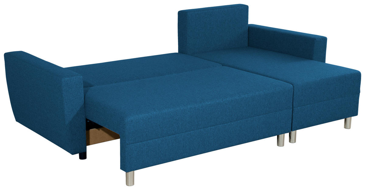 COLȚAR textil albastru  - albastru/culoare aluminiu, Design, plastic/textil (230/136cm) - Carryhome