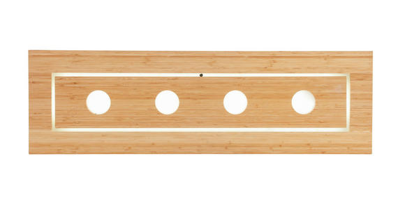 LED-DECKENLEUCHTE 100,5/30,5/6 cm - Naturfarben/Weiß, KONVENTIONELL, Naturmaterialien/Kunststoff (100,5/30,5/6cm) - Novel