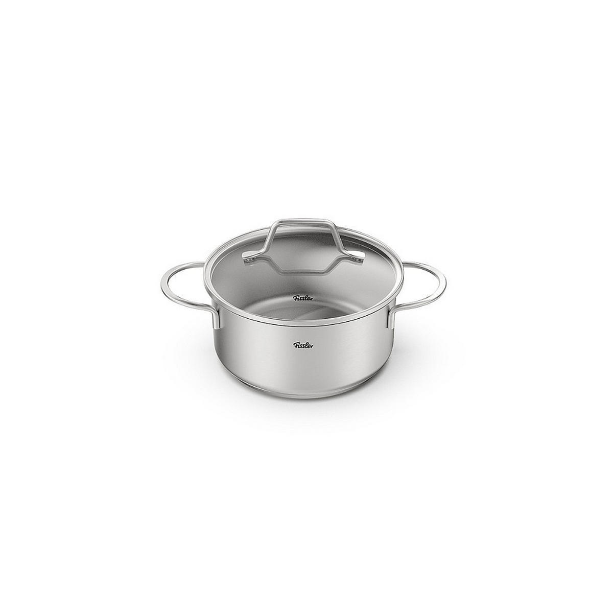 KOCHTOPFSET Sereno 5-teilig  - Edelstahlfarben/Schwarz, Basics, Metall (53/36/33cm) - Fissler