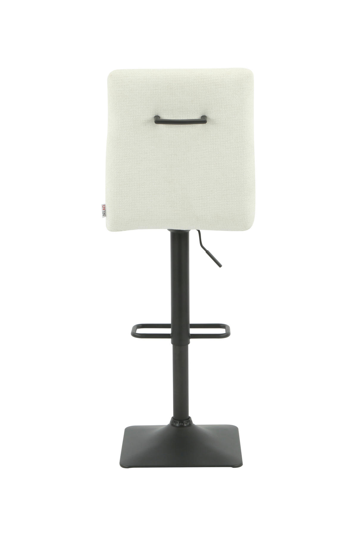 BARHOCKER Webstoff, Mikrofaser Beige Stahl erweiterbar, Sitzfläche 360° drehbar, mit Griff  - Beige/Schwarz, MODERN, Textil/Metall (46/103-123,5/56cm) - MID.YOU