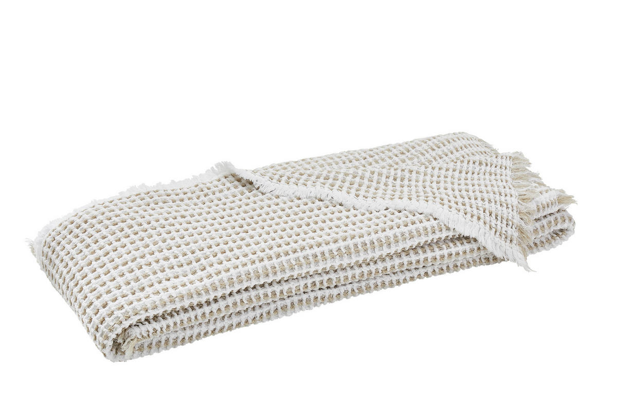 WOHNDECKE 150/200 cm  - Taupe/Weiß, KONVENTIONELL, Textil (150/200cm) - Dieter Knoll