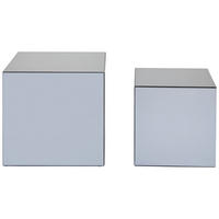 SET DE TABLES BASSES in Glas, Holzwerkstoff 40/50/40/50/40/47 cm  - gris, Design, verre/matériau de bois (40/50/40/50/40/47cm) - MID.YOU