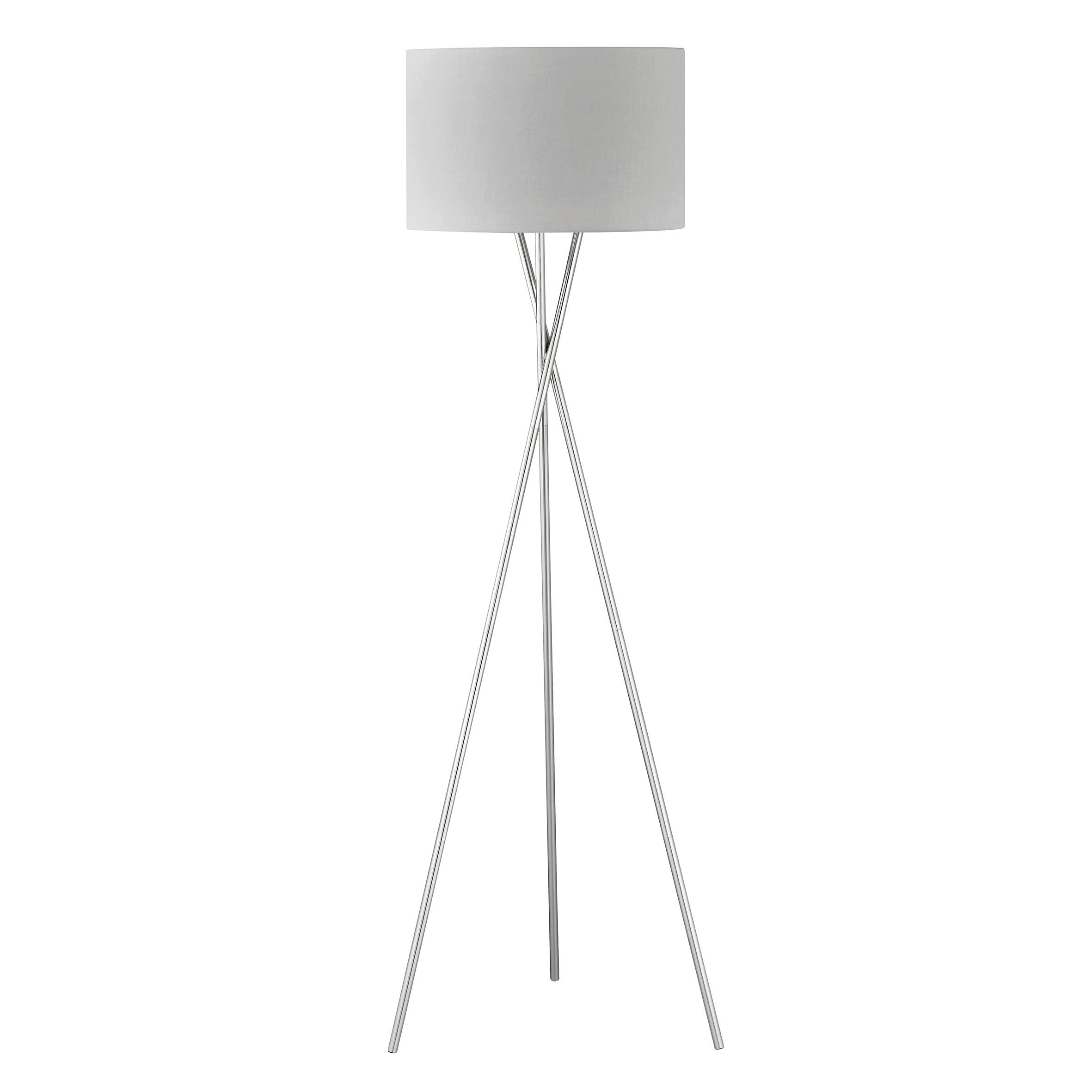 STEHLEUCHTE 68/160 cm    - Hellgrau/Nickelfarben, Basics, Kunststoff/Metall (68/160cm) - Schöner Wohnen