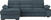 ECKSOFA Blau Webstoff  - Blau/Dunkelbraun, KONVENTIONELL, Kunststoff/Textil (166/258cm) - Cantus