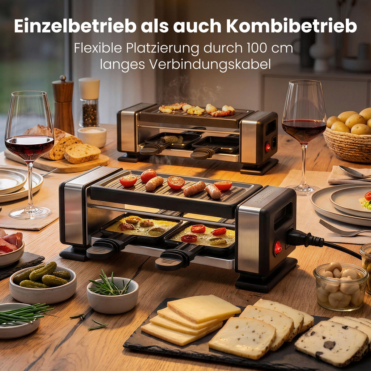 RACLETTE-GRILL  - Edelstahlfarben, Trend, Metall (29,5/10,1/20,6cm) - ProfiCook