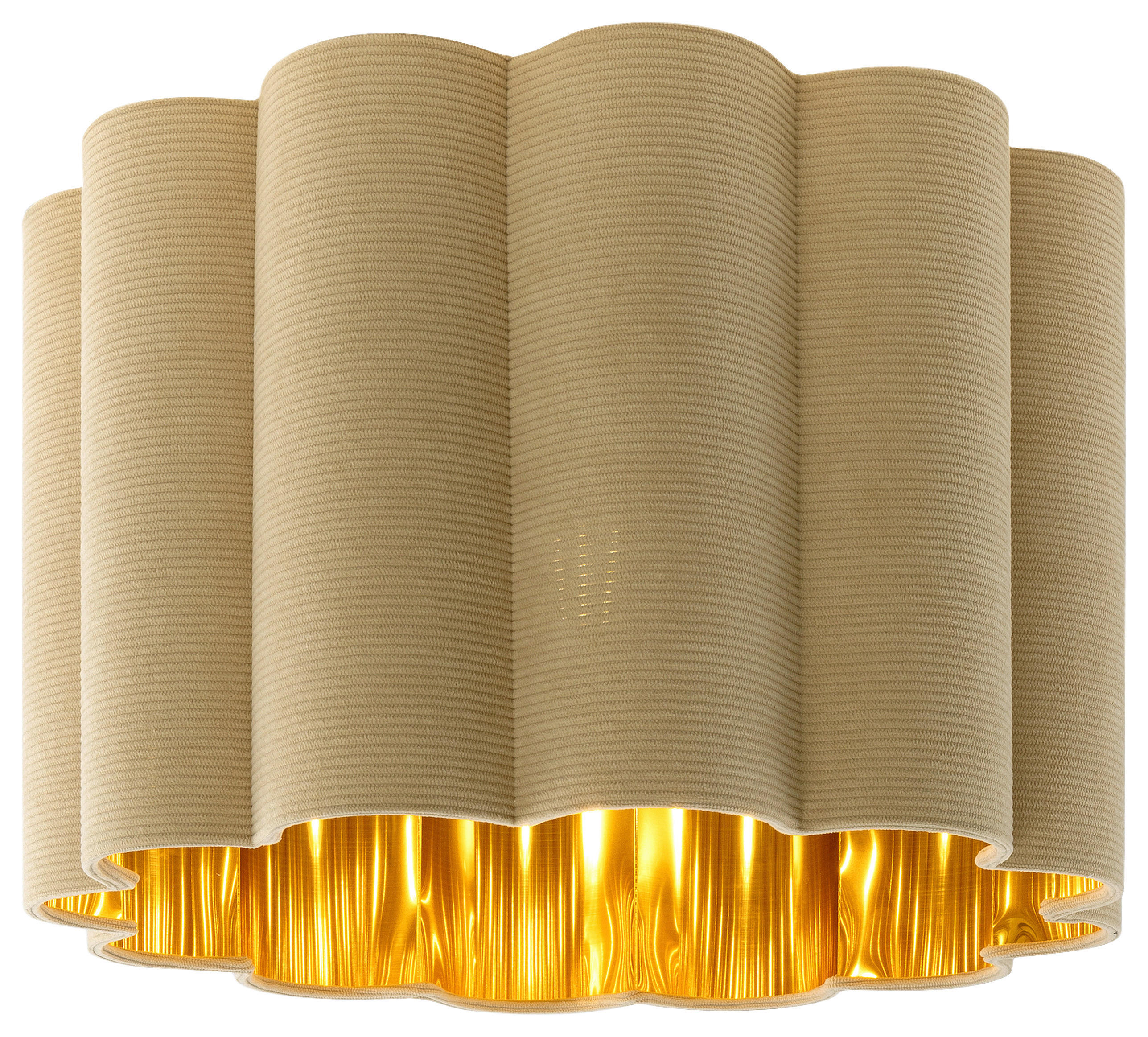 DECKENLEUCHTE  40/32 cm    - Beige/Goldfarben, Trend, Kunststoff/Textil (40/32cm) - Novel