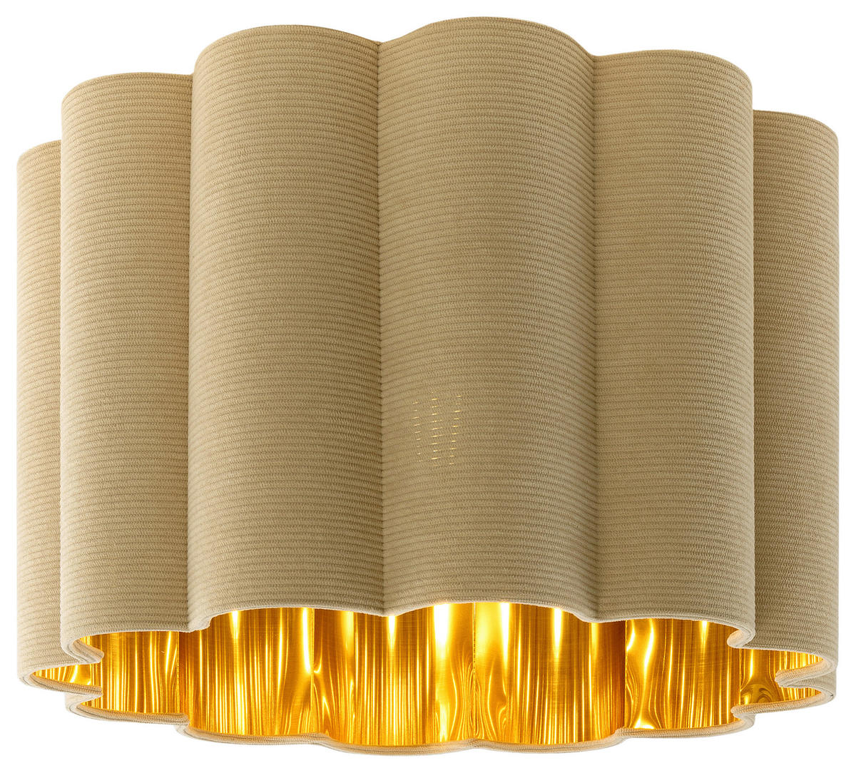 DECKENLEUCHTE  40/32 cm    - Beige/Goldfarben, Trend, Kunststoff/Textil (40/32cm) - Novel