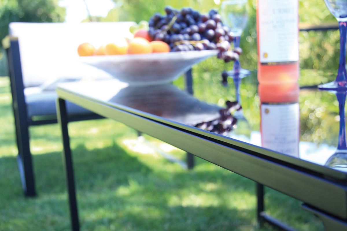 LOUNGEGARNITUR   Stahl  - Anthrazit, Basics, Textil/Metall - Acamp