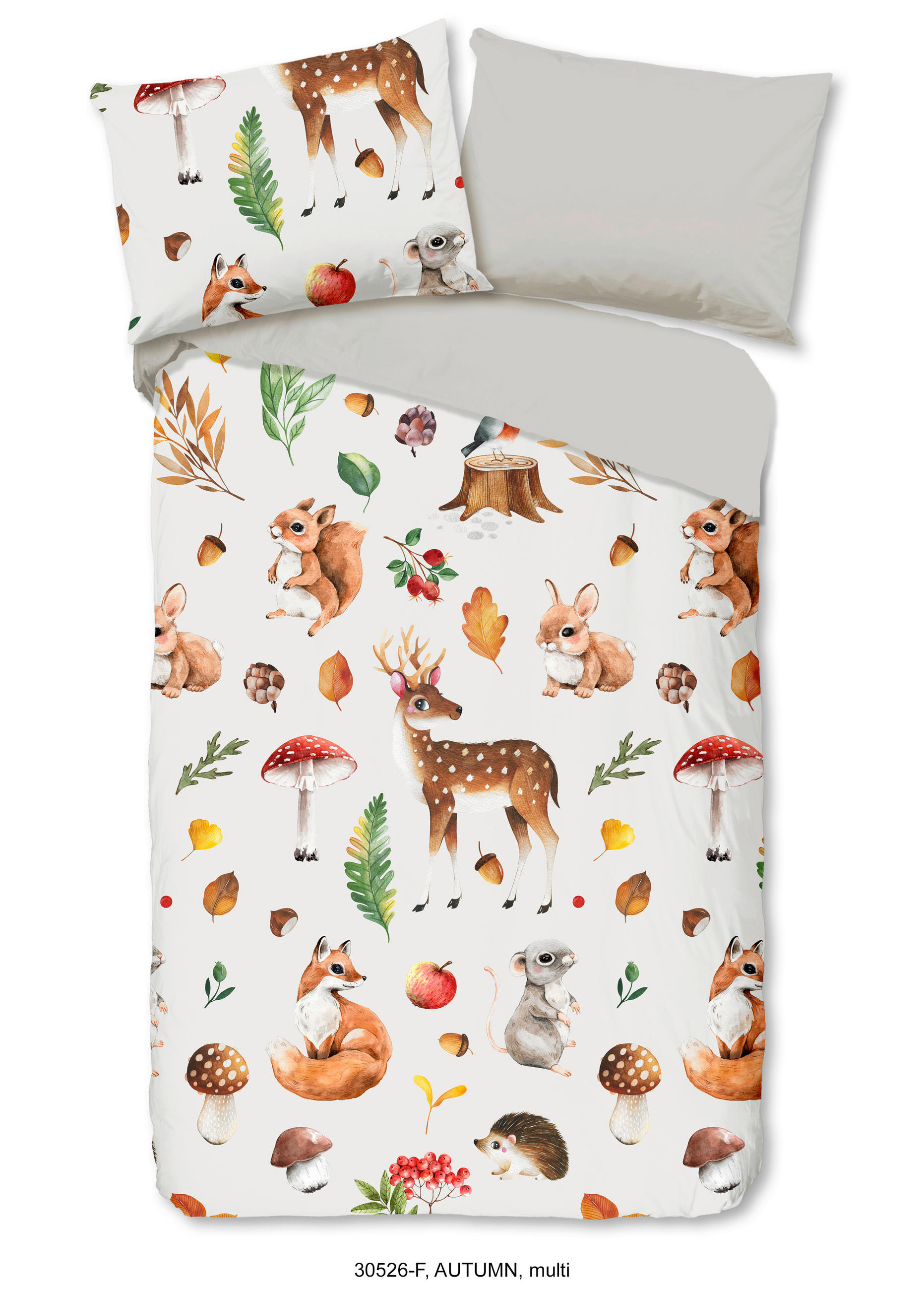 KINDERBETTWÄSCHE 140/200 cm  - Greige/Hellgrau, Trend, Textil (140/200cm)