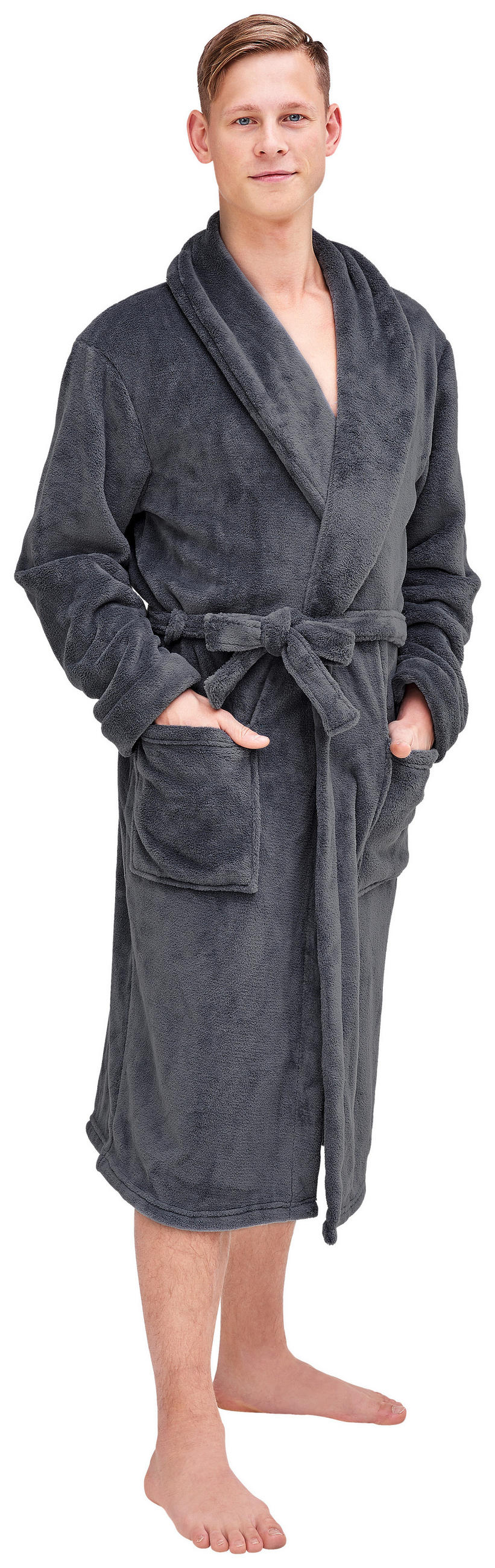 BADEMANTEL S Unisex  - Anthrazit, KONVENTIONELL, Textil (Snull) - Boxxx